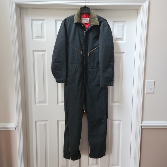 Vintage Walls Blizzard Pruf Insulated Black Coveralls - Picture 1 of 16